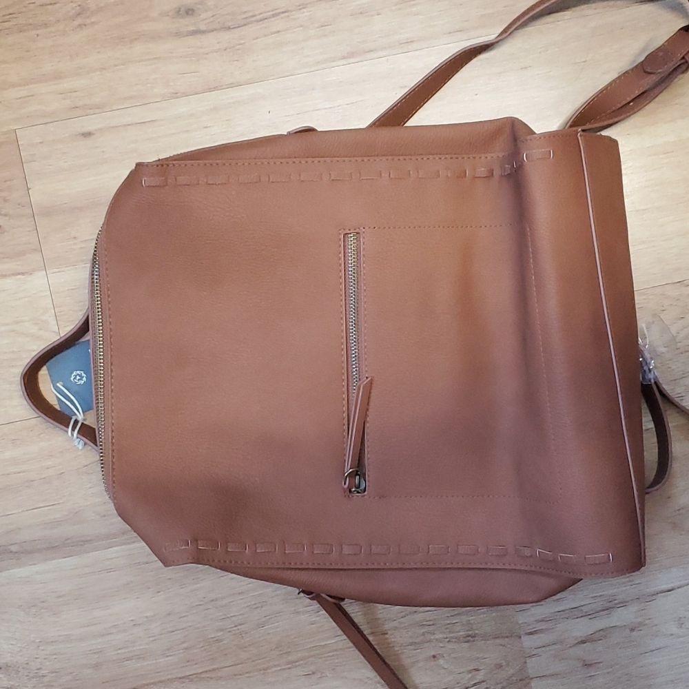 Cognac Backpack with Adjustable Straps